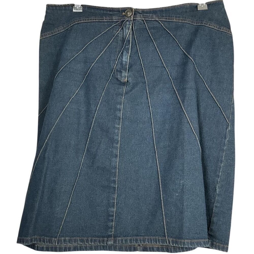 Faded Glory 1972 Special Edition Denim Skirt Size 14 Blue Stretch Mid Rise Y2K - Picture 1 of 5